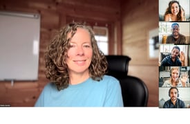 Foto von Maike Sander in einem Gruppen-Call