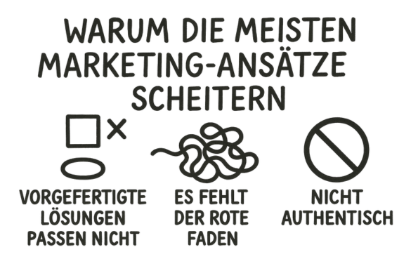 Grafik, die zeigt, woran die meisten Marketing-Ansätze scheitern